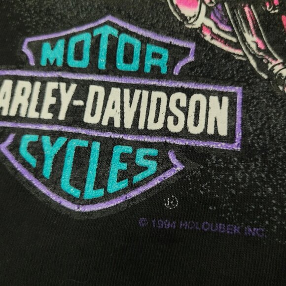 Harley Davidson Vintage 1994 Single Stich T Shirt Rock and Roll Diner Eagle 2 Si - Picture 14 of 14